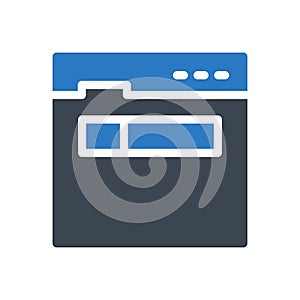 internet vector glyph color icon