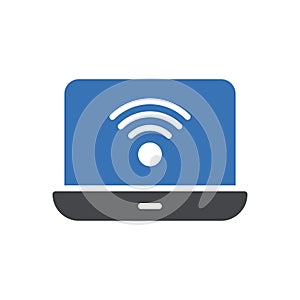 Internet vector glyph color icon