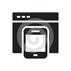 Internet vector glyph flat icon