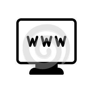 Internet vector glyph flat icon