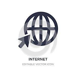 internet icon on white background. Simple element illustration from Signs concept