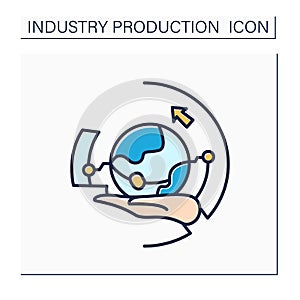 Internet industry color icon