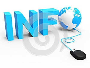 Internet Info Represents World Wide Web And Globalize