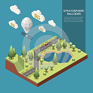 Internet Isometric Illustration