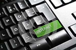 Internet , Keyboard button enter symbol