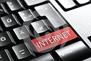 Internet , Keyboard button enter symbol