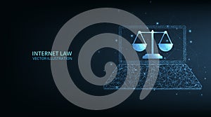 Internet law concept design.