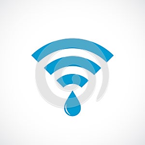 Internet leak icon, data security concept