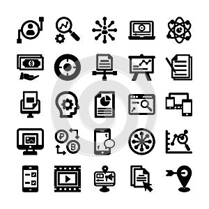 Internet Marketing Icons Set which can easily modify or edit