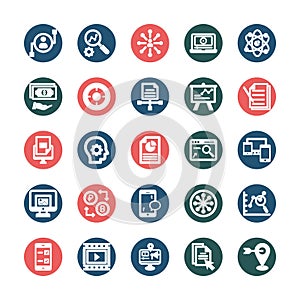 Internet Marketing Icons Set which can easily modify or edit