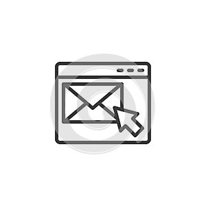 Internet message line icon