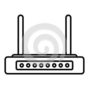 Internet modem icon outline vector. Wifi equipment