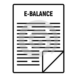 Internet money balance icon, outline style