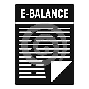 Internet money balance icon, simple style