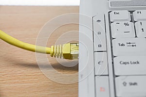 Internet Network cable are connected to computer