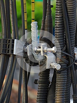 Internet network cable connection, telecommunication tower