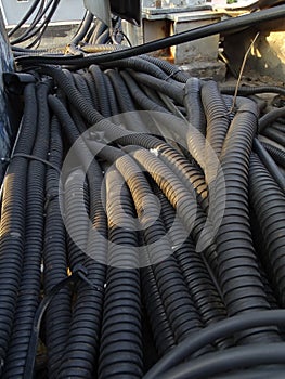 Internet network cable connection, telecommunication tower