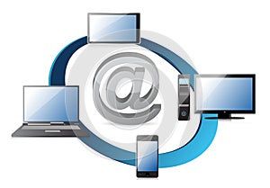 Internet network concept