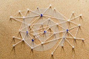 Internet network connecting system simulated