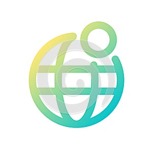 Internet network notification pixel perfect gradient linear ui icon