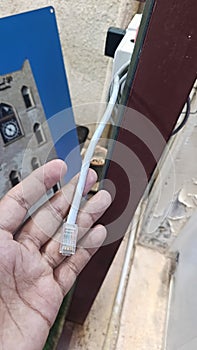 Internet Networking Cable connection for computer connecter photo