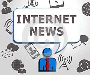 Internet News Meaning Online Info 3d Illustration