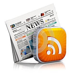 Internet news and RSS concept