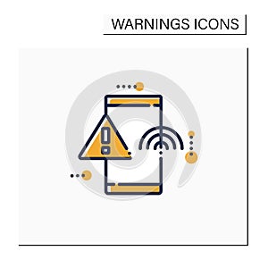 Internet notification color icon