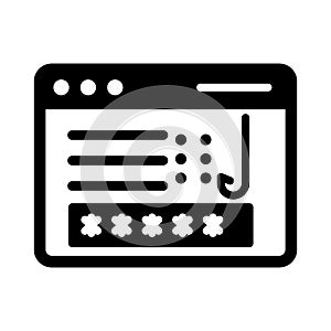Internet password Isolated Vector icon which can easily modify or edit