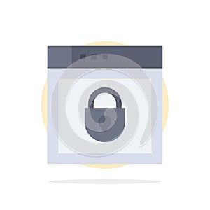 Internet, Password, Shield, Web Security, Abstract Circle Background Flat color Icon