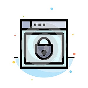 Internet, Password, Shield, Web Security, Abstract Flat Color Icon Template