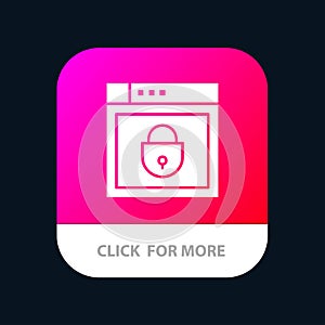 Internet, Password, Shield, Web Security, Mobile App Button. Android and IOS Glyph Version