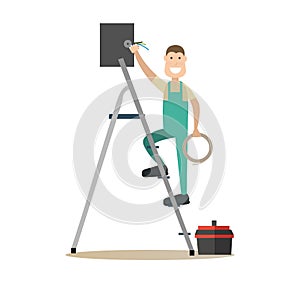 Internet people flat vector illustration