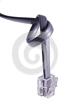 Internet phone cable with knot