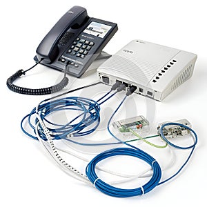 Internet phone network isolated on white background photo