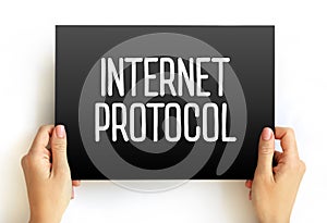 Internet Protocol - network layer communications protocol in the Internet protocol suite for relaying datagrams across network photo