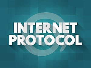 Internet Protocol - network layer communications protocol in the Internet protocol suite for relaying datagrams across network