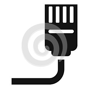 Internet provider cable icon simple vector. Dark router storage