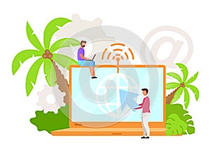 Internet provider flat vector illustration