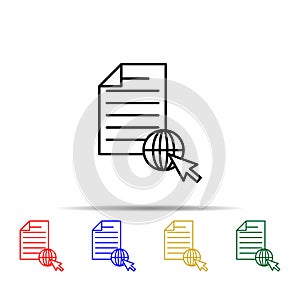 internet publishing multi color style icon. Simple thin line, outline vector of web icons for ui and ux, website or mobile
