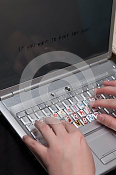 Internet ransom concept