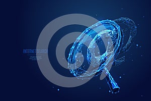 INTERNET RESEARCH low poly blue