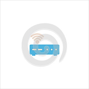 Internet router icon flat vector logo design trendy