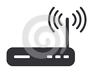 Internet router modem device wifi signal icon symbol