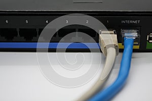 Internet router and rg45 connectors