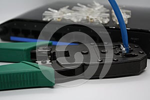 Internet router and rg45 connectors