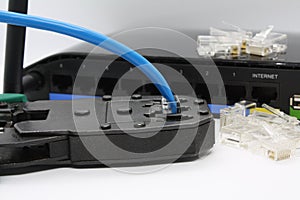 Internet router and rg45 connectors