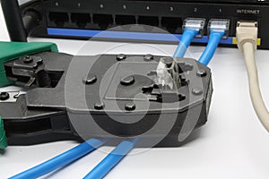 Internet router and rg45 connectors