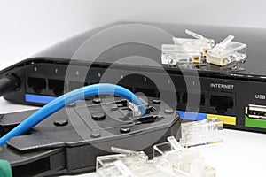 Internet router and rg45 connectors