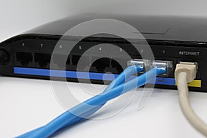 Internet router and rg45 connectors